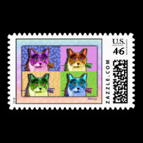 Postage - Pop Art Tom Cat stamps