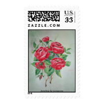Postage Red Roses postage
