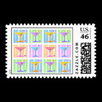 Postage - Retro Pop Art Martinis stamps