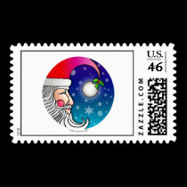 Postage - Santa Claus Moon stamps
