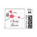 Postage Small Cherry Blossom Double Happiness