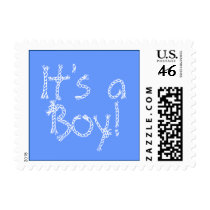 Postage Stamp Announcement "It's a, Boy!"
