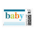 POSTAGE STAMP :: baby patterned letters 4 stamp