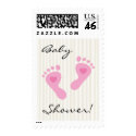 Postage stamp: Baby shower invitation Girl stamp