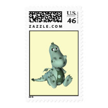 Postage Stamp ~ Big Polka Dot Grey Toon Dragon