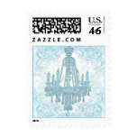 Postage Stamp Chandelier Blue Fachon