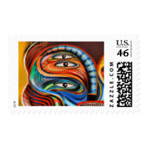 Postage Stamp: Graffiti Eyes