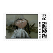 Postage Stamp, Happy Holidays
