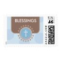 POSTAGE STAMP :: polka dot - blue 2
