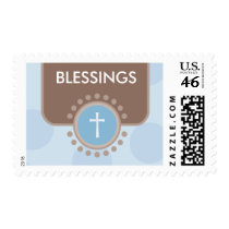 POSTAGE STAMP :: polka dot - blue 2