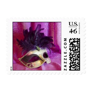 Postage Stamp - Purple Masquerade Mask stamp