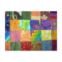 postage stamp quilt post card postcards