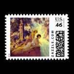 Postage Stamp:  Waterfall - by Maxfield Parrish stamps