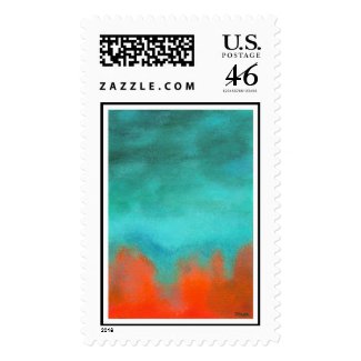 Postage Stamps Large Fire Down Below Painting stamp