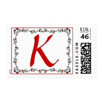 Postage Stamps Letter K Tiny Roses