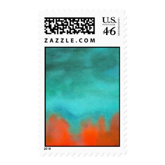 Postage Stamps Medium Fire Down Below Painting stamp