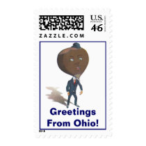 Postage Stamps Vintage Anthropomorphic Buckeye OH