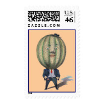 Postage Stamps Vintage Anthropomorphic Melon Man
