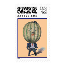 Postage Stamps Vintage Anthropomorphic Melon Man