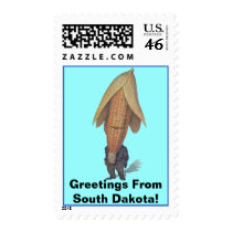 Postage Stamps Vintage Corn Man Anthropomorphic