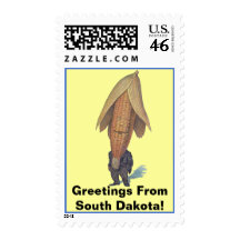 Postage Stamps Vintage Corn Man Anthropomorphic