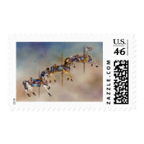 Postage - Three Carousel Horses