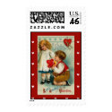 Postage-Vintage Valentine's Day stamp