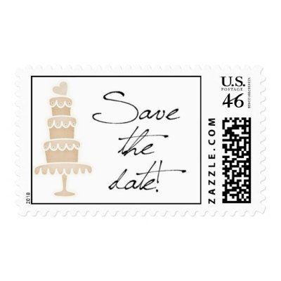 Postage - Wedding - Save the Date - Cake by necessitees
