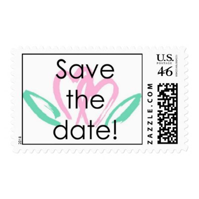Postage - Wedding - Save the Date - Double Hearts