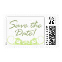 Postage - Wedding - Save the Date - Green Scroll postage