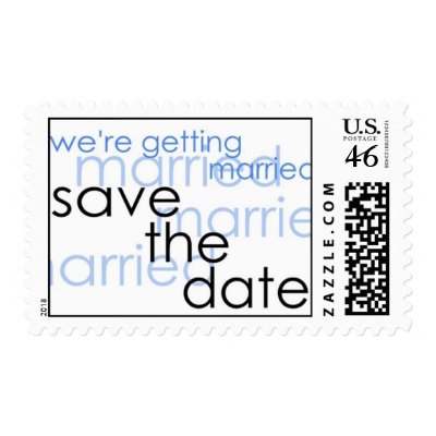 Postage - Wedding - Save the Date - Married by necessitees