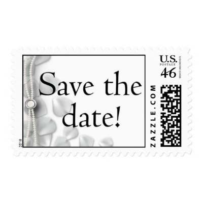 Postage - Wedding - Save the Date - Pearls by necessitees