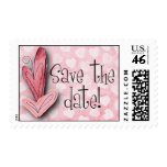 Postage - Wedding - Save the Date - Pink Hearts