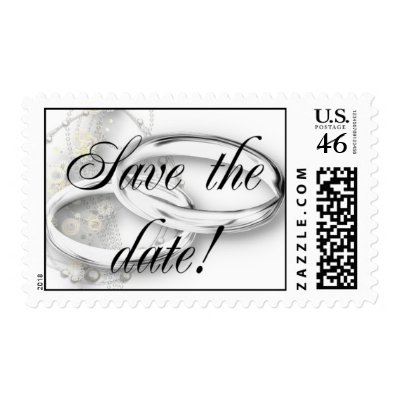 Postage - Wedding - Save the Date - Silver Rings by necessitees