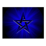Postal azul siniestra del Pentagram