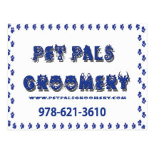 Postal de Groomery de los Pals del mascota