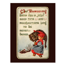 Postal de la acción de gracias del vintage