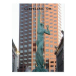 Postal de la estatua de la paz de Cleveland Ohio
