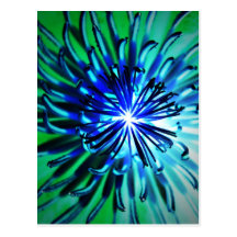 Postal de neón del extracto de la flor