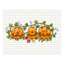 Postal de tres calabazas