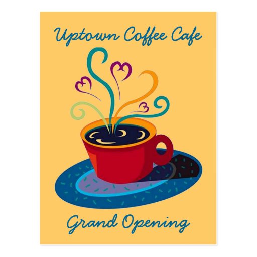 POSTAL DEL CAFÉ DE LA CAFETERÍA DE LA GRAN INAUGUR