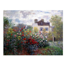 Postal del jardín de Claude Monet