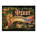 Postal del navidad del vintage