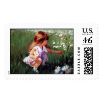 postal girl stamps