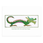Postal magnífica del dragón verde