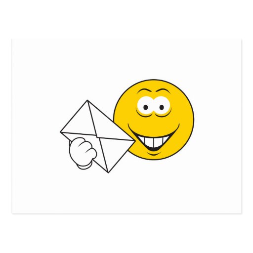 Postal Mailman Smiley Face Postcard
