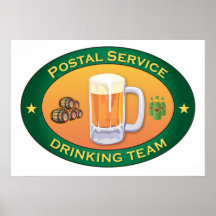 Postal Service Drinking Team Poster