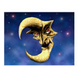 Postal vieja de la luna del diablo