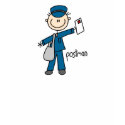 Postal Worker Stick Figure Shirt