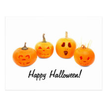 Postales del feliz Halloween de la calabaza
